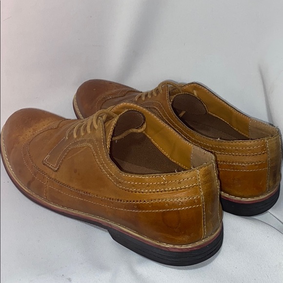 Phifa Light Brown Leather Oxfords Mens Size 11 - Picture 8 of 10